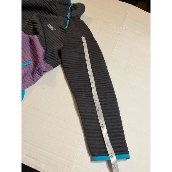 L.L.Bean Womens Airlight Knit Asymmetrical Quarter-Zip Tunic M petite Colorblock - Picture 11 of 12